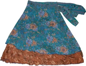 30 inches Plus size Women vintage Wrap Reversible Skirts - pack of 10 pcs - Picture 1 of 5