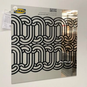Ikea SÖTRÖNN Decorative mirror, patterned/black, 15¾×15¾" NEW - Picture 1 of 5