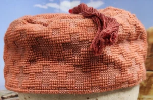 SMOKING CAP Repro 1800's Victorian Style Light Burnt Umber Size XL - Picture 1 of 9