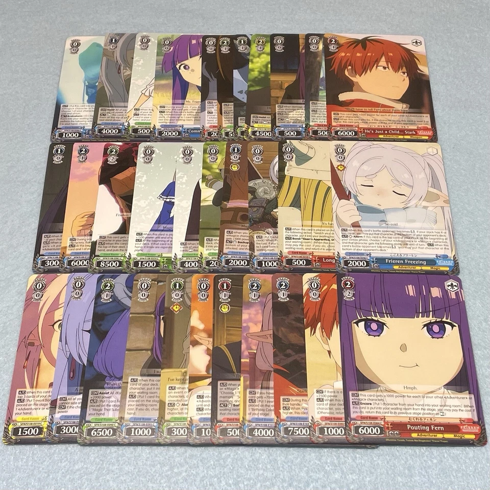 English Weiss Schwarz Frieren Complete Common (C) Rarity 32 Card Set S108 NM - Image 1 of 1