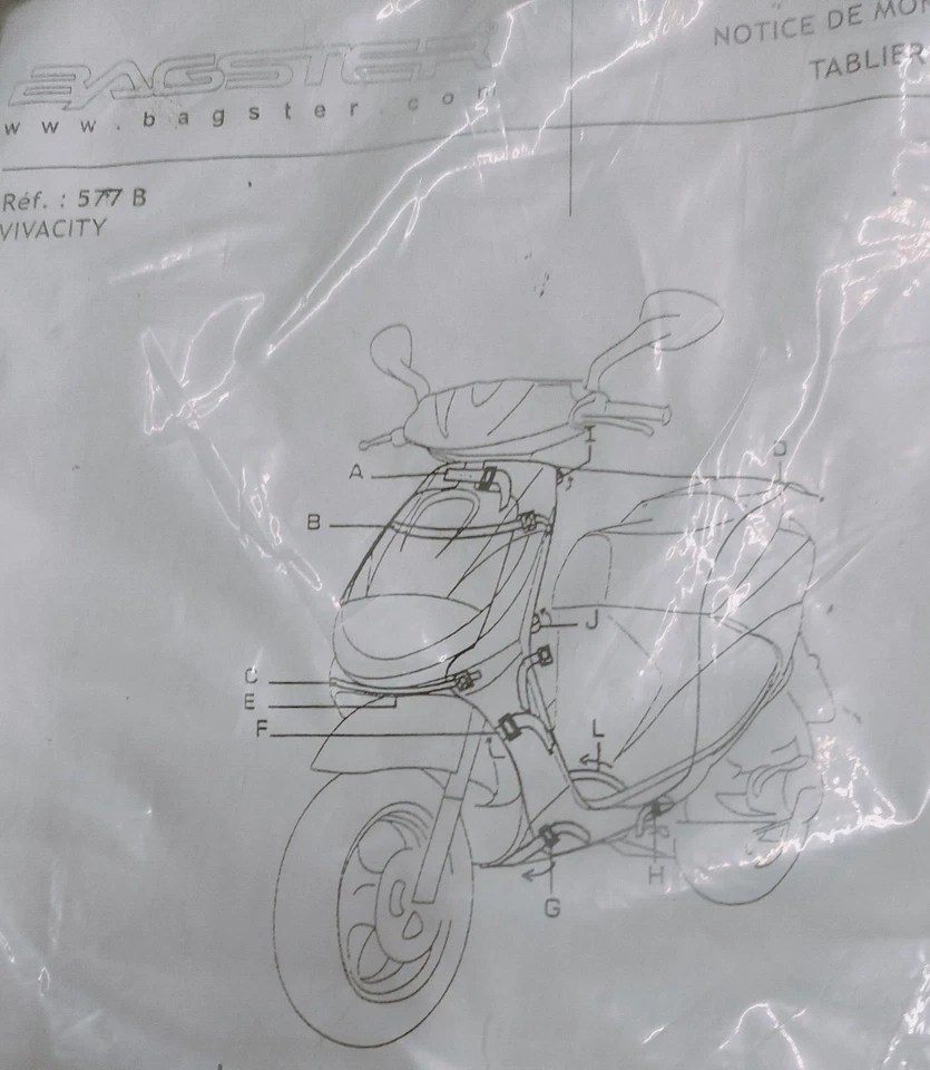 Bagster 577B Beindecke für PEUGEOT VIVACITY 50 / 125 - 2008 - 2015 - Bild 1 von 1