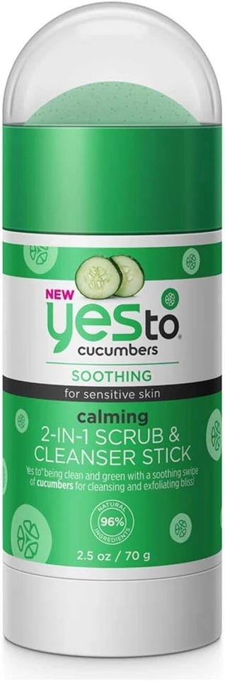 Yes To Cucumbers Calming 2-in-1 Scrub & Cleanser Stick for Sensitive Skin - Image 1 of 1