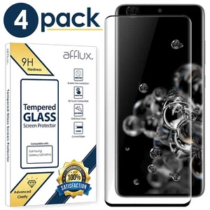 Paquete de 4 protectores de pantalla de vidrio templado pegamento completo para Samsung Galaxy S20 Ultra 5G - Imagen 1 de 5