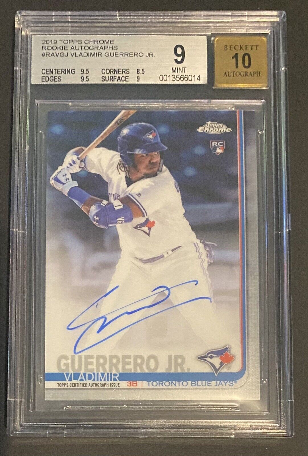 2019 Topps Chrome Vladimir Guerrero Jr Auto Card RC Rookie BGS 9 MINT Auto 10 🔥