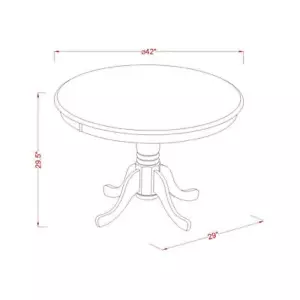 Hartland Table 42" diameter Round Table -Mahogany Finish - Picture 1 of 3