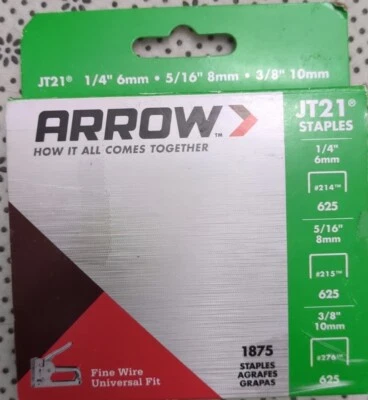 Arrow6, 8, 10 mm JT21 Staples - 1875 Pack - Image 1 of 3