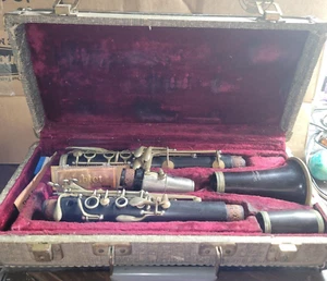 Vintage Rosewood Clarinet France Telleno PARTS OR REPAIR ONLY! - Picture 1 of 24