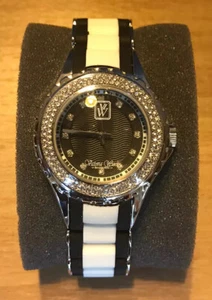 RELOJ VICTORIA WIECK B9968 ESLABÓN DE GOMA Y BISEL DE CRISTAL NEGRO - Imagen 1 de 1