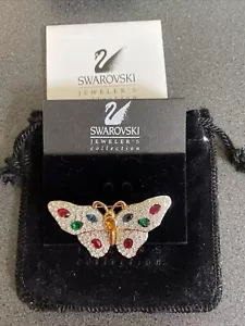 Rare Vintage SWAROVSKI Butterfly Brooch New 60x35mm - Picture 1 of 7