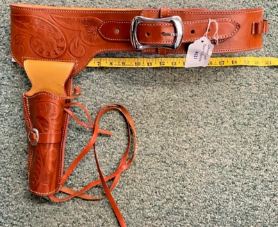 NEW LEATHER COWBOY WESTERN DROP LOOP BELT HOLSTER (#A531) Foto 1 de 4