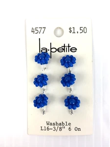 La Petite Blue Flower L16 Button Craft Clothes Sew Buttons 3/8" USA - Picture 1 of 4