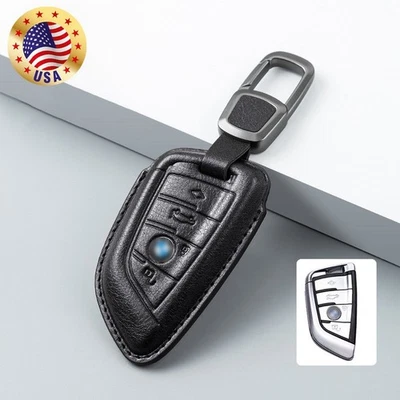 For BMW X1 X2 X3 X4 X5 X6 X7 1 2 3 4 5 6 7 M5 4 Button Black Key Fob Case Holder Foto 1 de 4