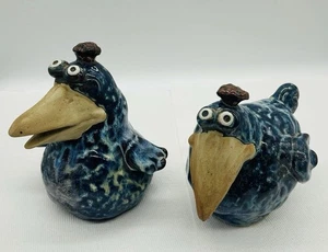 Verrückte skurrile Vögel Statuen. 2er Set - Bild 1 von 9