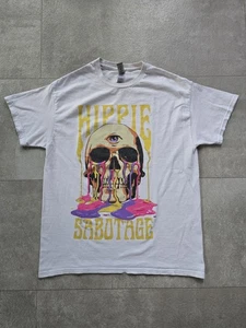 CAMISETA BLANCA HIPPIE SABOTAGE EDM FESTIVAL MÚSICA ELECTRÓNICA MED - Imagen 1 de 7