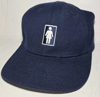 Gorra gorra de ajuste flexible vintage para niñas Y2K EE. UU. Skate logotipo azul marino OS L/XL Foto 1 de 4