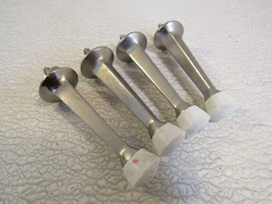 Standard Rigid Door Stops Lot of 4 3in Brushed Nickel - Picture 1 of 5