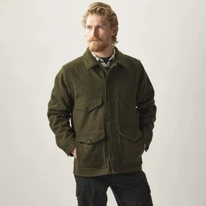 Filson Vintage Mackinaw Wool Cruiser 100% Wool Brown Jacket Size 40 GUC - Picture 1 of 9