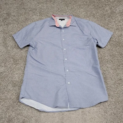 Rue Saint-Patrick Montreal Men's Button Up Short Sleeve Shirt Pink Medium - Image 1 of 4