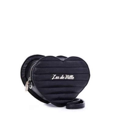 Bolso de Mano Lux de Ville Mini Love You Heart Negro Mate Rockabilly MLYT99BM Foto 1 de 4