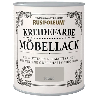Rust-Oleum 750 ml Kreidefarbe Möbellack Kiesel Kreidig-Matt Möbelfarbe Finish - Bild 1 von 3