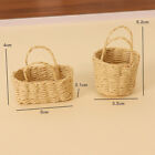 1Set 1:12 Dollhouse Miniature Basket Kitten Basket Bread Food Basket Home Decor