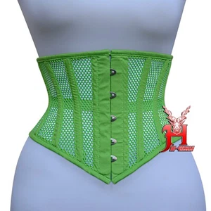UnterbrustKorsett corsage Baumwolle Schwarz  Netz Underbust Green Mesh Corsets - Bild 1 von 6