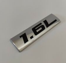 1.6 1.6L 1600cc Noir Argent Métal Chrome Badge Emblème pour Auto Arrière / Côté