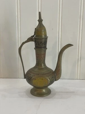 复古黄铜 Aftab 印度制造。 小号。 美丽细节 | 阿拉伯风格精灵 — 第 1/4 张图片