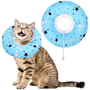 Cat Cone Collar Soft,Donut Pet Recovery Collar for Wound Healing,Adjustable - Picture 1 of 7