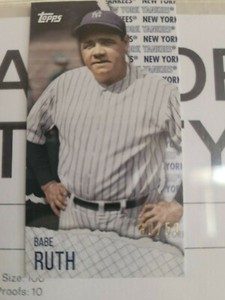 2021 Topps rip baseball mini card short print Babe Ruth #'rd 30/50 
