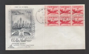 Cover Letter FDC USA 1949 -  Air Mail  Booklet Pane - Picture 1 of 1