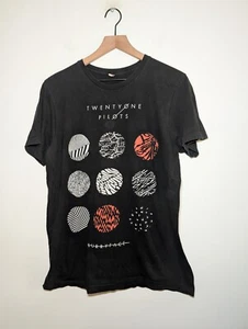 Twenty One Pilots Camisa Manga Corta Banda Gráfica Cara Borrosa Negra TALLA M - Imagen 1 de 6
