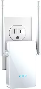 WiFi Extender Signal Booster AERVY Long Range Internet Booster Up to 9,800 sq.ft - Picture 1 of 6