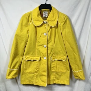 Abrigo de tul original para mujer amarillo grande Guisante Anthropologie Anthro L - Imagen 1 de 8
