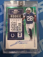 2023 Panini Black Box 1/1 Jonathan Taylor 2020 Contenders Optic Auto GreenPulsar