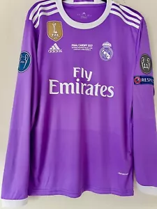 Ronaldo #7 Jersey Real Madrid 2016-2017 UEFA Ronaldo Long Sleeve - Picture 1 of 9