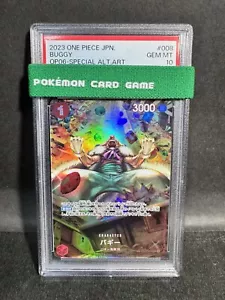 PSA 10 One Piece Card Buggy Formidable Enemies UC Parallel OP03-008 Japanese - Picture 1 of 10