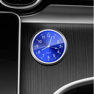 Pocket Mini Luminous Quartz Analog Watches Stick-On Clock For Car Home Boat - Image 1 of 4