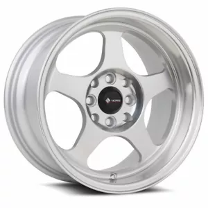16x8 Vors SP1 4x100,4x114.3 +20 Silver Machine Face Lip Wheels (Set of 4) - Picture 1 of 3