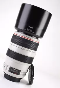 Canon EF 70-300mm F4-5.6 L IS Image Stabilizer USM Lens F&R Caps & Hood EOS DSLR - Picture 1 of 14
