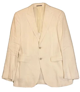 Ralph Lauren Purple Label 2 Button Peak Lapel Nigel Jacket Blazer Cream Linen - Picture 1 of 6
