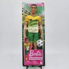 Barbie Ken Doll You Can Be Anything Soccer Football Player With Green Uniform