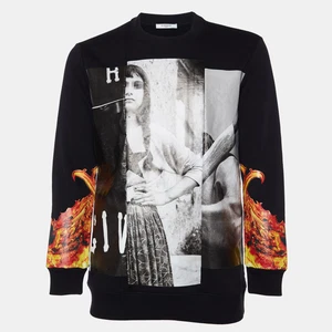 Givenchy Black Printed Cotton Sweatshirt S - Picture 1 of 5