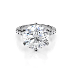 14k Ring E VVS2 3.25 Carat Round Lab-created Diamond IGI Certified Jewelry Gift - Picture 1 of 12