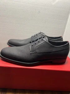 Hugo Oxford eleganter Schuh Herren Gr. 10 Kyron strukturiertes Leder Derby runde Spitze Schnürschuh - Bild 1 von 24