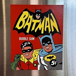 BATMAN 1966 Trading Cards Red Wrapper Art Magnet - 4"x5" - Picture 1 of 5