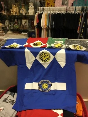 Lote de 4 camisetas Mighty Morphin Power Rangers 2XL para adultos negras, azules, verdes, rojas Foto 1 de 4