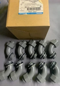 Conectores de conducto herméticos líquidos Thomas & Betts LT934-SC de 90 grados, 3 cajas de 10 piezas. - Imagen 1 de 7