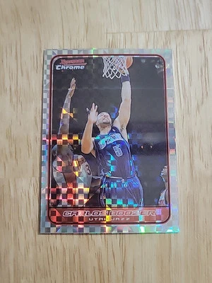 2006-07 Bowman Chrome CARLOS BOOZER Xfractor Refractor /150 #61 Utah Jazz SP - Image 1 of 4