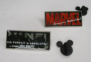 Disney Marvel Logo Schilder Pin Set Avengers Black Panther Lot 2 Pins - Bild 1 von 2